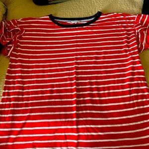 Red/White/Blue Ruffle Sleeve Shirt